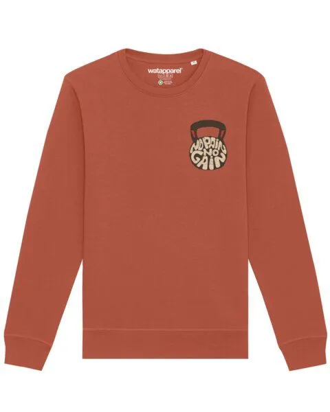 watapparel watapparel Sweatshirt Unisex No Pain, no Gain 01, Heritage brown, – Produktbild 1 von 3