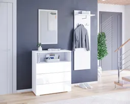 OTTO home Garderoben-Set PARIS/ TOKYO, (Komplett-Set, 3-St), Garderoben- Set Breite 140cm, hochkant oder quer montierbar Spiegel – Produktbild 1 von 1