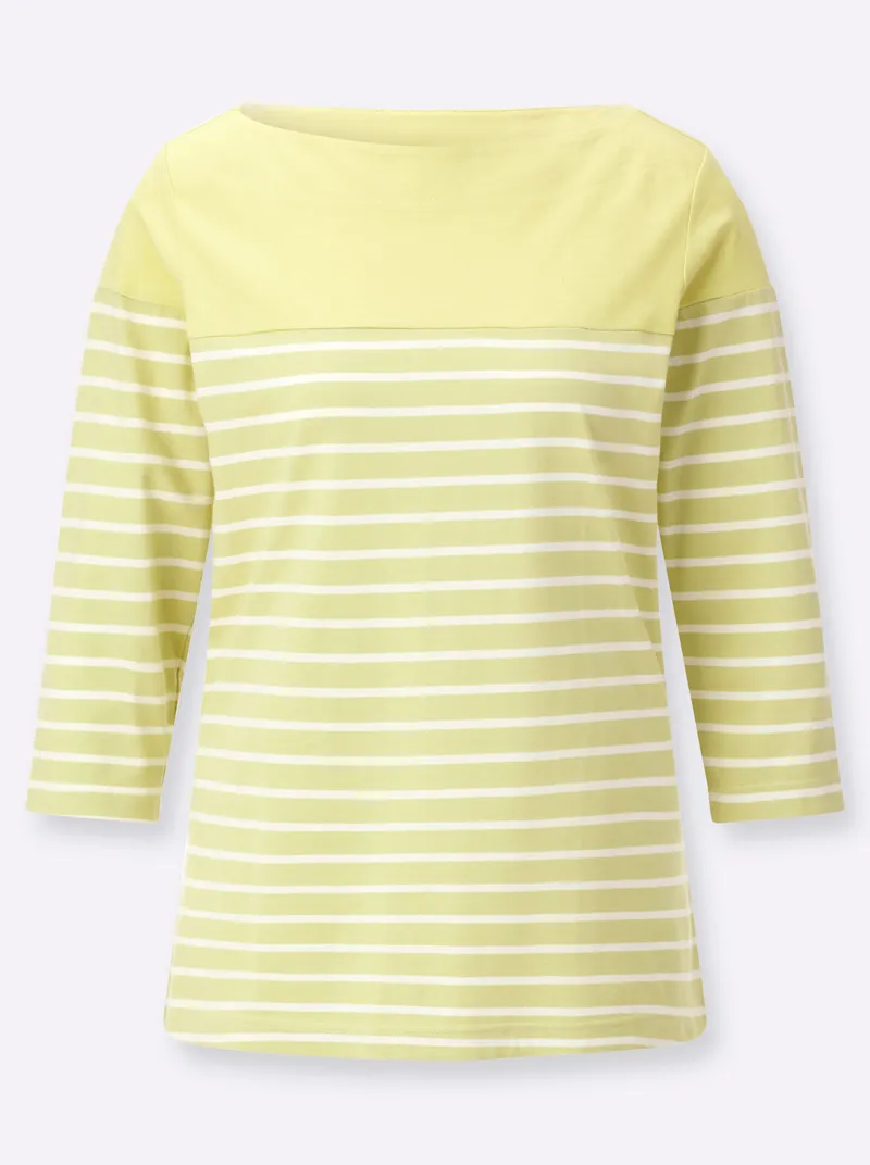 Witt Ringelshirt lindgrün-ecru-geringelt, Lindgrün-ecru-geringelt, – Produktbild 2 von 2