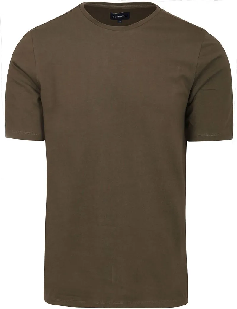 Suitable Suitable Respect T-shirt Jim Olive - Größe L, Grün, – Produktbild 1 von 3