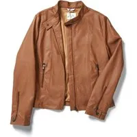 Will's Vegan Store Will's Vegan Store Damen vegan Jacke Racer Kunstleder Braun, Braun, – Produktbild 2 von 3