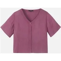 recolution Damen Crinkle Bluse aus LENZING ECOVERO Viskose - SPIREA - recolution, Dark tulip (rosa), – Produktbild 1 von 1