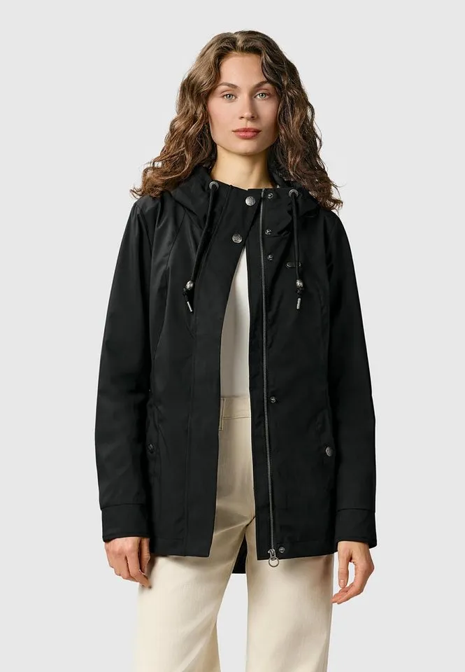 ragwear ragwear Outdoorjacke Alvena Summer YOUMODO Wasserdichte und atmungsaktive Übergangsjacke, Schwarz, – Produktbild 4 von 4