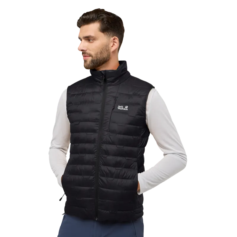 Jack Wolfskin Jack Wolfskin Passamani Down Vest Men Rds Winddichte Daunenweste Herren L grey,black, Phantom, – Produktbild 1 von 2