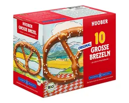 Huober Huober Knabberei, Huober Bio Grosse Knusper Brezel Original Geschmack 5 x 2 Stück 200g – Produktbild 1 von 1