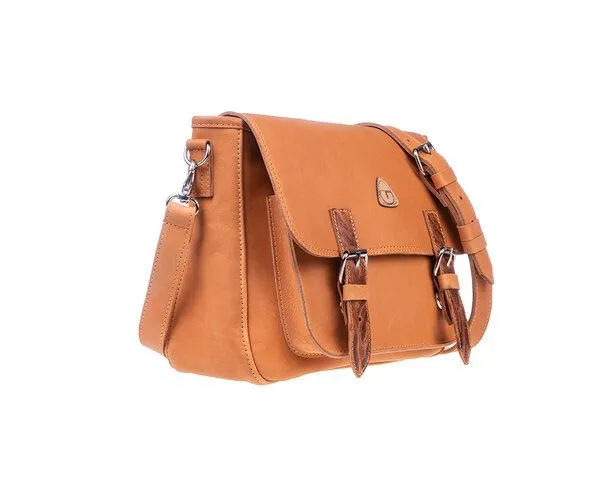 Ritagli di G Ritagli di G Damen Messenger-bag NOA Leder - 100% Made in Italy, Helles leder, – Produktbild 3 von 4