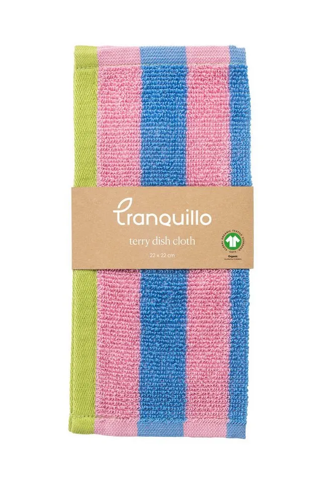 Tranquillo Tranquillo Spültuch aus Bio-Baumwolle ZESTLINE 22x22 cm saugfähig, langlebiges Material, Weiches Frottee-Abwaschtuch, ideal für den täglichen Einsatz, Bunt, – Produktbild 4 von 5