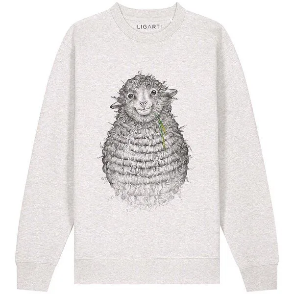 LIGARTI Pullover – Wollfried – LIGARTI Tiermanufaktur, Hellgrau, – Produktbild 2 von 3