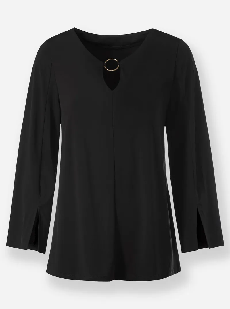 heine 3/4-Arm-Shirt schwarz, Schwarz, – Produktbild 1 von 2
