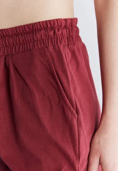 Leela Cotton Damen Pyjama Short aus 100% Bio-Baumwolle Schlafhose Leela Cotton 1440, Rosarot, – Produktbild 4 von 4