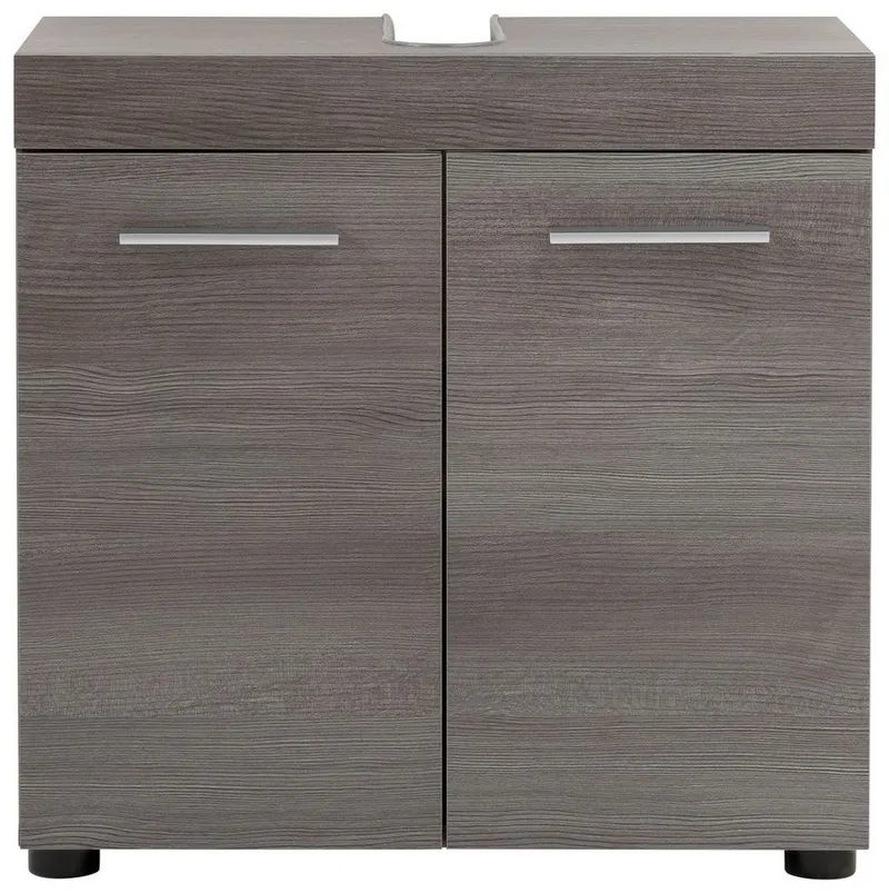 welltime Waschbeckenunterschrank Royan Waschbeckenunterschrank mit 2 Türen - (B/T/H) 58/31/57 cm, Beige|silberfarben, – Produktbild 4 von 4