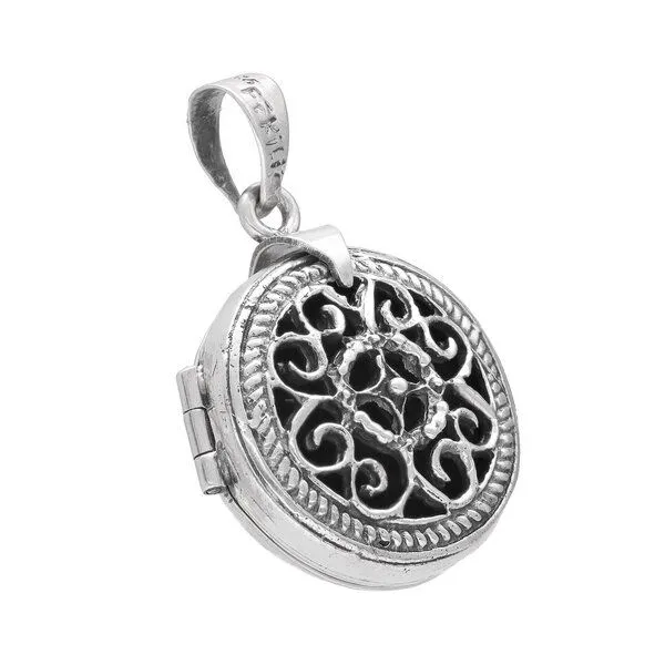 pakilia pakilia Silber Kette Orientalisch Medaillon Fair-Trade und handmade – Produktbild 3 von 4