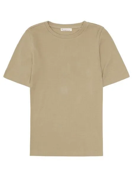 KnowledgeCotton Apparel KnowledgeCotton Apparel T-Shirt - Rib t-shirt - aus Bio-Baumwolle, Grün (twill), – Produktbild 4 von 4