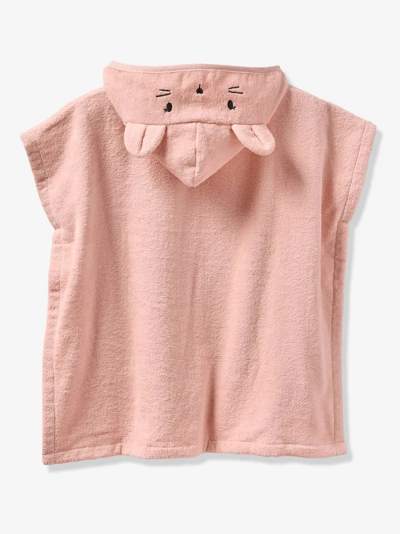 Vertbaudet Baby Badeponcho TIERLIEBE mit Tier-Gesichter personalisierbar hell maus, Hellrosa maus, – Produktbild 2 von 2
