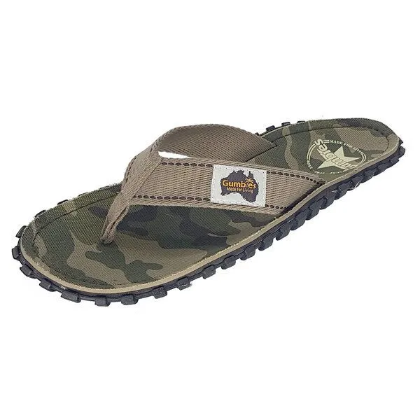 Gumbies Gumbies Set - Nachhaltiger Zehentrenner mit veganem Nagellack, Set camouflage natur (braun), – Produktbild 3 von 4