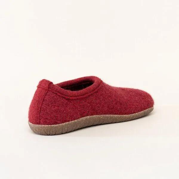 Gottstein Gottstein Filz-Hausschuh Alpine Midcut - Damen & Herren Pantoffel aus 100% Schurwolle mit Komfort-Einlagesohle, Rot, – Produktbild 4 von 4