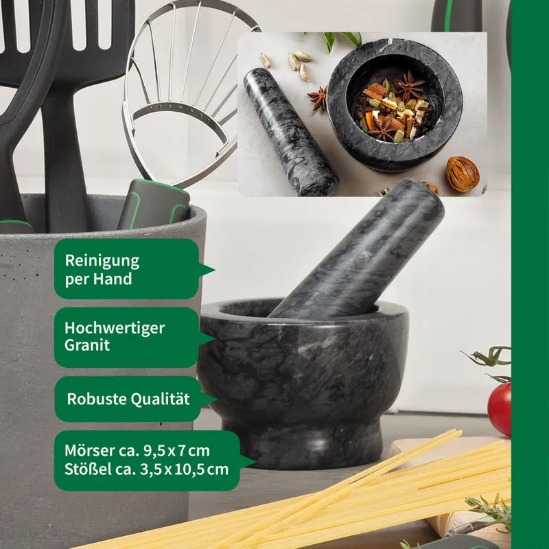 Chefkoch trifft Fackelmann Chefkoch trifft Fackelmann Mörser und Stößel, Granit – Produktbild 3 von 3