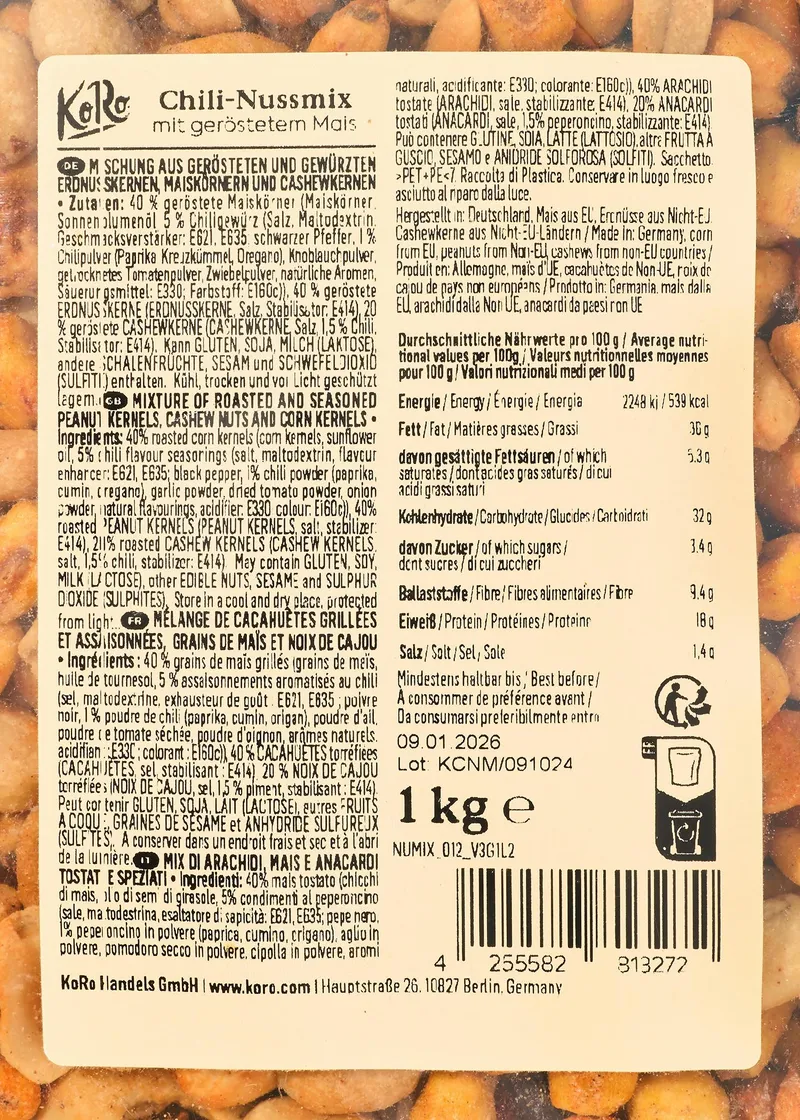KoRo KoRo Chili-Nussmix 1 kg – Produktbild 5 von 5