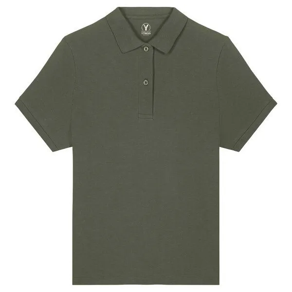 YTWOO YTWOO Klassiches Damen-Poloshirt, Khaki, – Produktbild 1 von 2