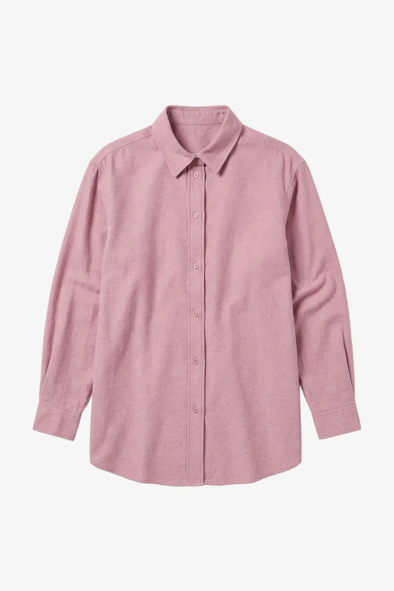 KnowledgeCotton Apparel KnowledgeCotton Apparel Damen vegan Hemd Vega Relaxed Flanell Orchid Haze, Rosa, – Produktbild 1 von 2