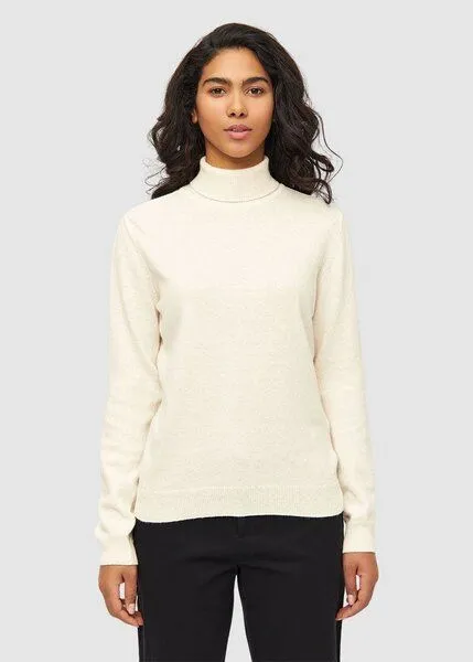 KnowledgeCotton Apparel KnowledgeCotton Apparel Lambswool Roll Neck, Buttercream, – Produktbild 1 von 4