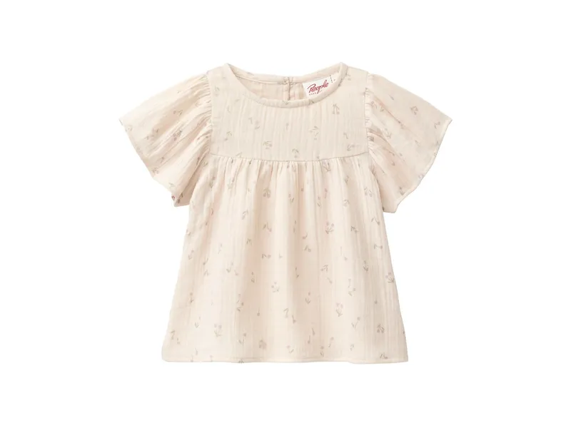 People Wear Organic People Wear Organic Musselin-Bluse kleine Kirschen natur Gr. 98/104, Mehrfarbig, – Produktbild 1 von 1