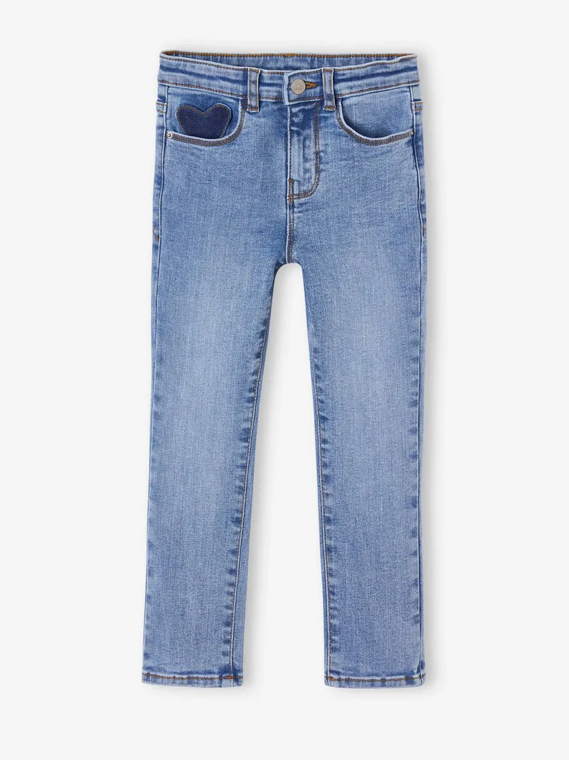 Vertbaudet Mädchen Slim-Jeans, Mittelblau, – Produktbild 2 von 3