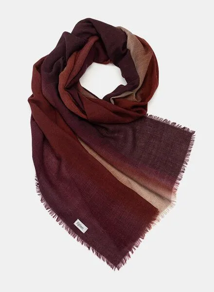 Djian Djian ILVIE –Schal aus Merino-Wolle, mulesing-frei, Weinrot, – Produktbild 2 von 3