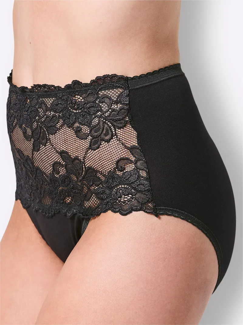 wäschepur Taillenslip schwarz, Schwarz, – Produktbild 3 von 3