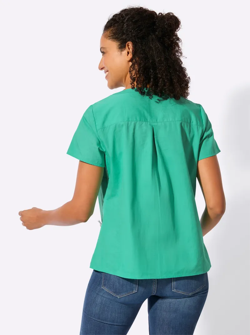 Witt Schlupfbluse blaugrün, Blaugrün, – Produktbild 2 von 2