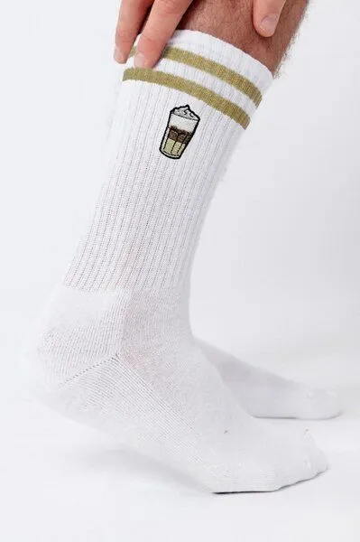 Coffee Fashion Coffee Fashion Latte Macchiato | Bestickte Bio Baumwoll Socken – Produktbild 2 von 2