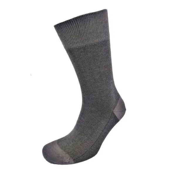 BLS Organic BLS Organic 2er Pack GOTS zertifiziert 98 % Bio-Baumwolle Zickzack-Muster Herren Socken, Grau, – Produktbild 2 von 2