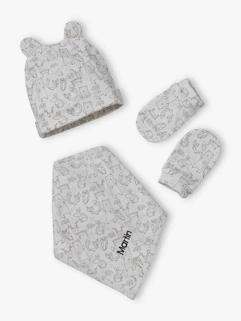 Vertbaudet Baby-Set aus Jersey, Taupe, – Produktbild 1 von 4