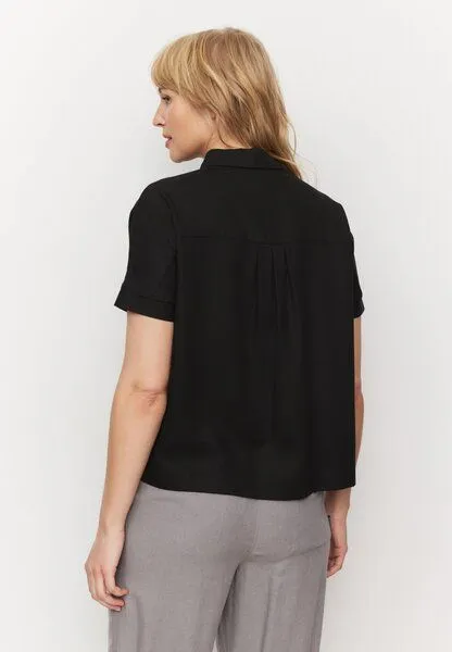 recolution Damen Bluse aus TENCEL Lyocell - LOTUS - recolution, Black (schwarz), – Produktbild 3 von 4