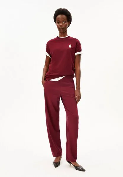 ARMEDANGELS ARMEDANGELS JERSEY BARREL Damen Hose aus LENZING ECOVERO Viskose Mix, Velvet red, – Produktbild 4 von 4