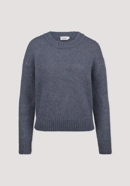 hessnatur hessnatur Strick Pullover Relaxed aus Alpaka mit Bio-Baumwolle, Graphitblau, – Produktbild 4 von 4