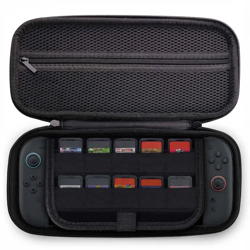 imoshion imoshion Schale Nintendo Switch 2 mit Reißverschlusstasche - Hülle für das Nintendo Switch 2 / Switch (OLED) mit Griff, Schwarz, – Produktbild 1 von 1