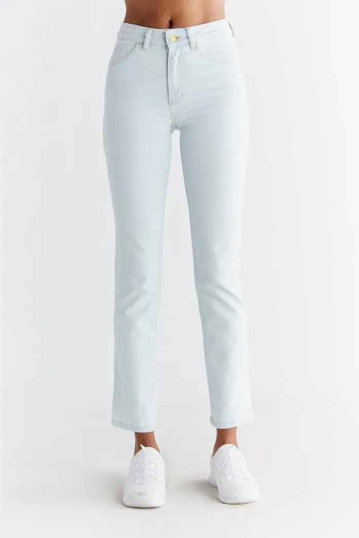 Evermind Evermind Damen vegan Jeans Straight Fit Eisblau, Extra hellblau, – Produktbild 2 von 2