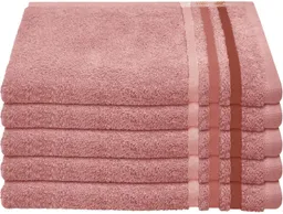 Schiesser Schiesser Gästehandtücher Skyline Color aus 100 % Baumwolle mit eleganter Streifenbordüre, Frottier (Set, 5-St), OEKO-TEX® MADE IN GREEN – Produktbild 1 von 1