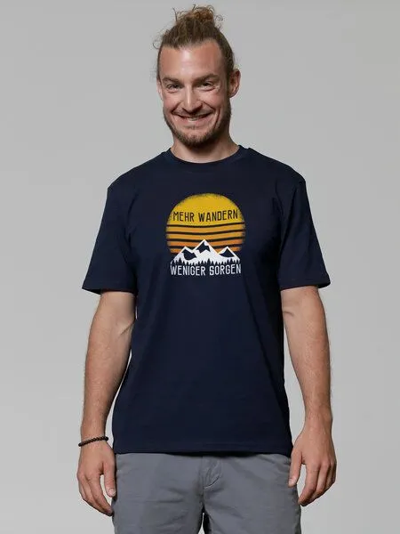 watapparel watapparel T-Shirt Unisex Mehr Wandern, French navy, – Produktbild 2 von 4