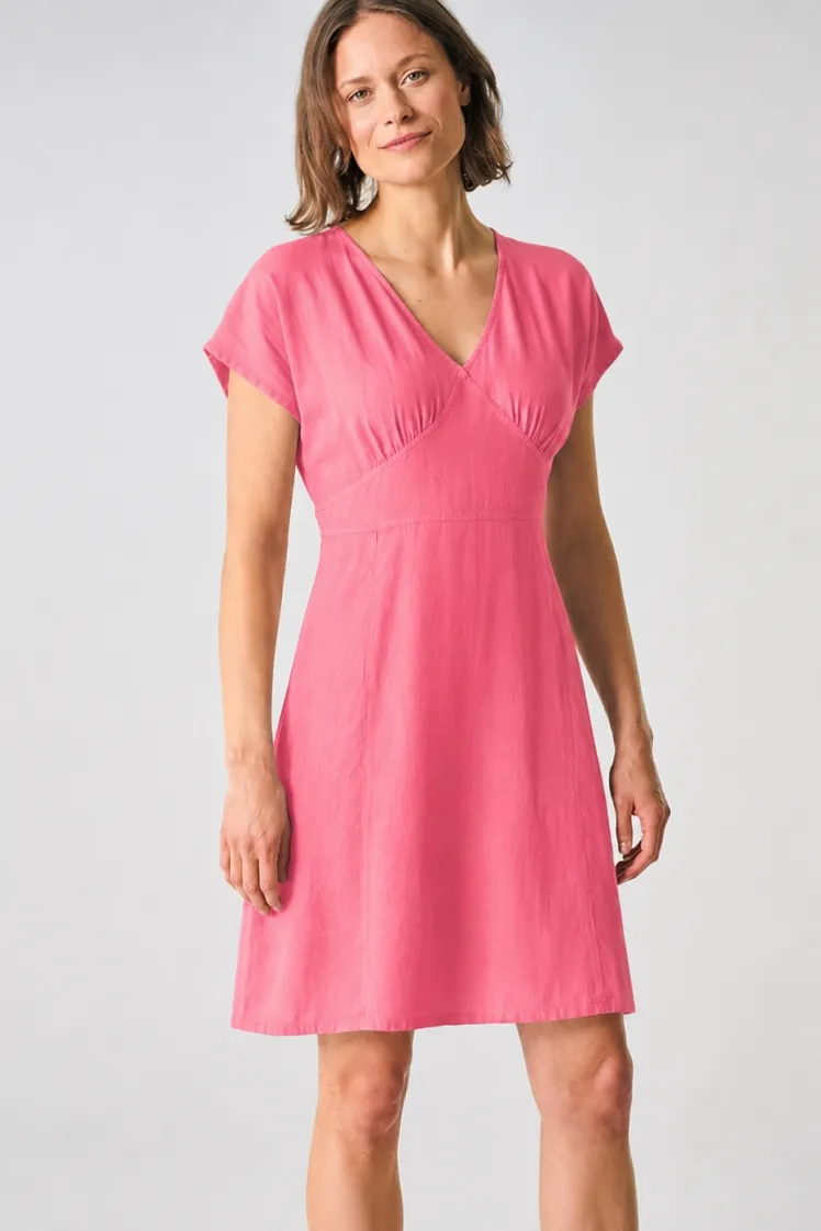 HempAge Hempage Damen vegan Elegantes Sommerkleid In Hibiskusrosa, Rosa, – Produktbild 2 von 2