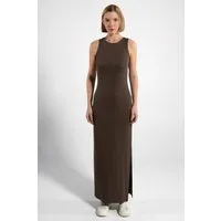 GORG GORG Damen vegan Kleid Ärmellos Olivbraun – Produktbild 1 von 1