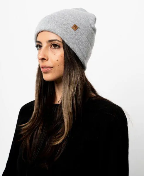 Kopyto Kopyto WOLF - Glatte Zweilagige Beanie Mütze aus 100% RWS-Merinowolle, Hellgrau, – Produktbild 1 von 5