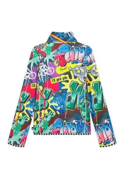WeeDo WeeDo Langarmshirt „Cosmo Sprayprint“, Grafitti print, – Produktbild 3 von 4