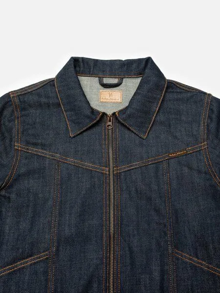 Nudie Jeans Nudie Jeans Damen Jeansjacke aus Bio-Baumwolle "Britta", Dry streaky blue (blau), – Produktbild 3 von 3