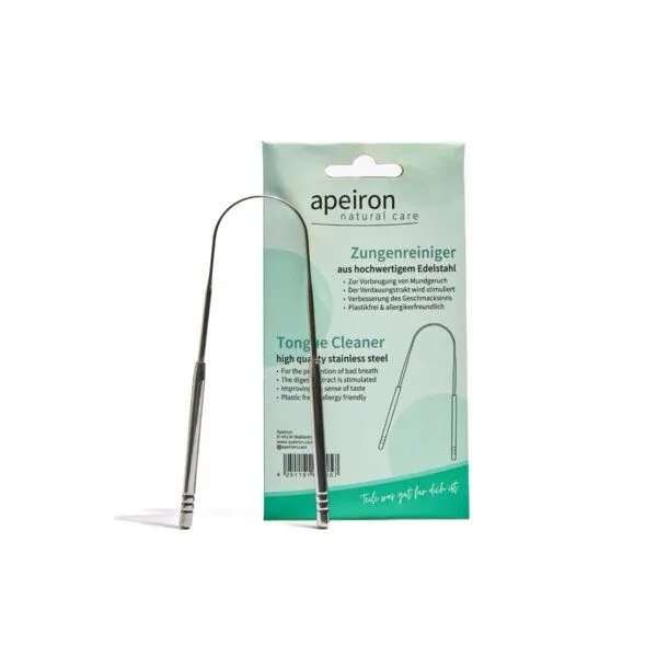 Apeiron Apeiron Zungenreiniger aus Edelstahl in Silber – Produktbild 4 von 5