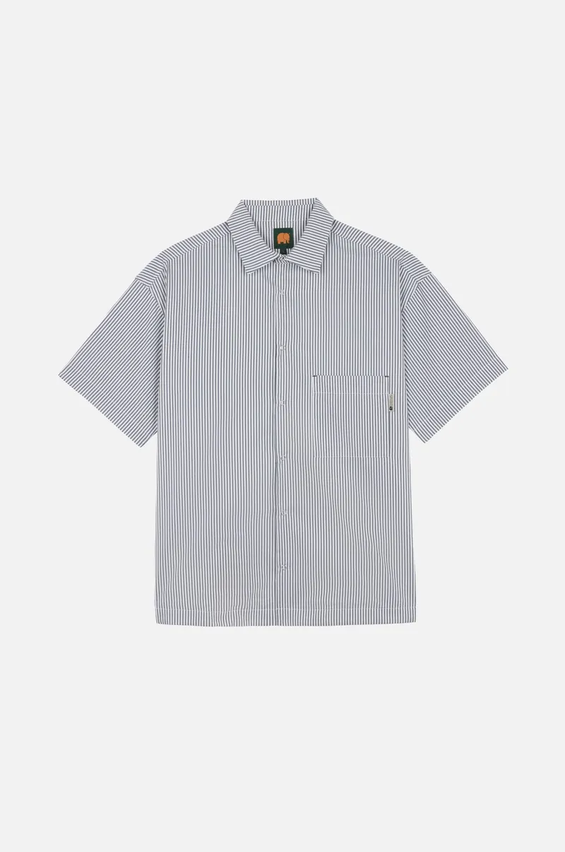 Trendsplant Trendsplant Herren vegan Hemd Mechanic Box Indigo Stripes, Dunkelblau, – Produktbild 1 von 2