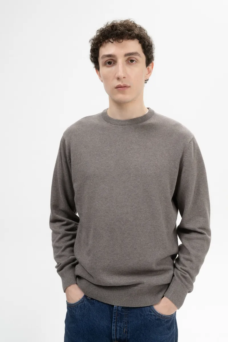 MELA MELA Herren vegan Strickpullover Himal Bear Melange Graubraun, Braun, – Produktbild 2 von 2
