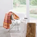 IBENA Wohndecke Jacquard Rio, IBENA, 140 x 200 cm (B x L), aus zertifizierter Bio-Baumwolle, Kuscheldecke, Bunt|rot, – Produktbild 2 von 5