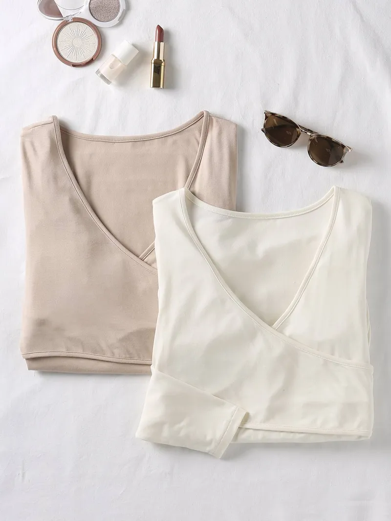 Envie De Fraise 2er-Pack Shirts für Schwangerschaft und Stillzeit FIONA ENVIE DE FRAISE, Wollweiß, – Produktbild 1 von 4